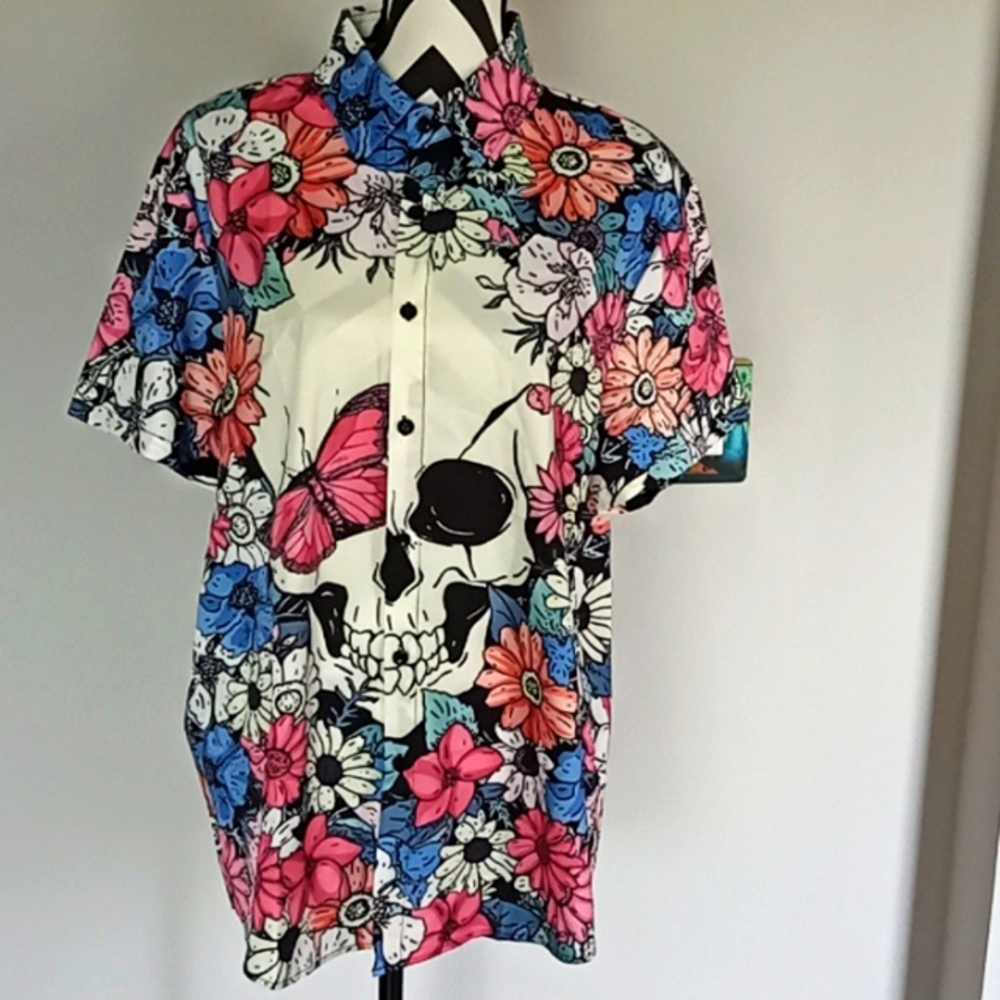 New Large Polyester Hawaiian Shirt